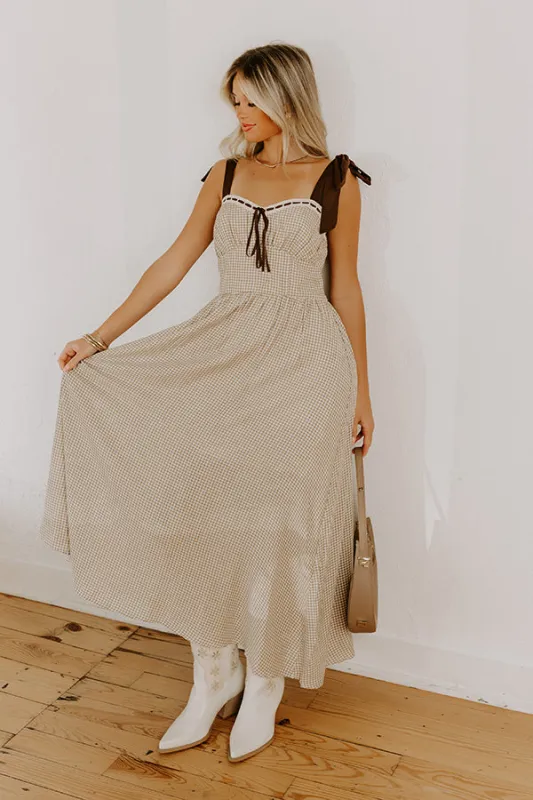 Charming Views Gingham Midi Dress sold by Impressions