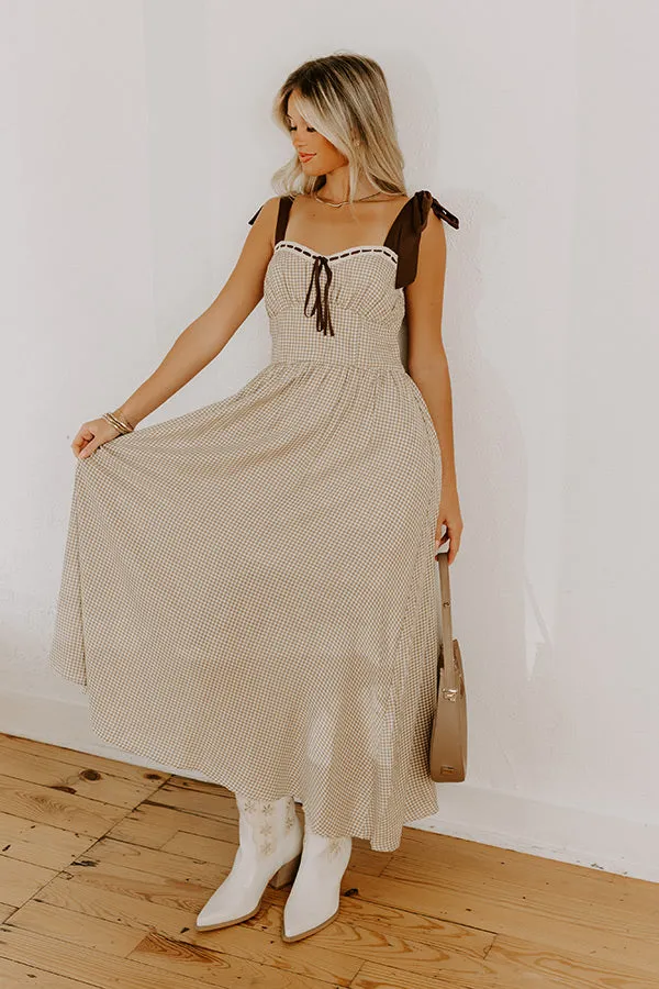 Charming Views Gingham Midi Dress sold by Impressions