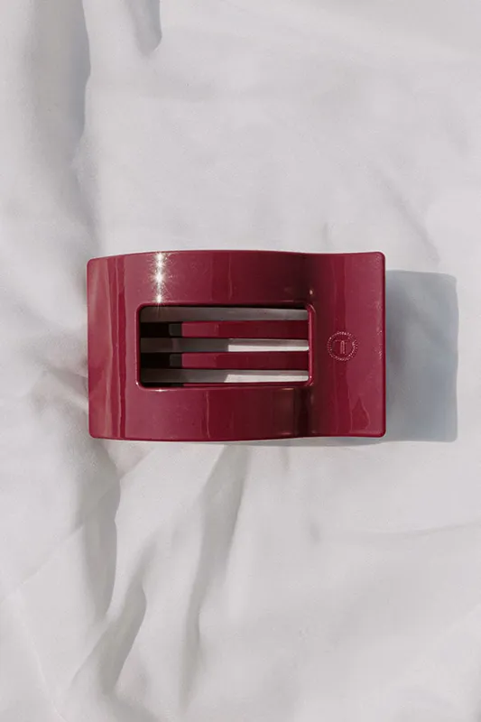 Flat Large Rectangle Hair Claw Clip in Berry sold by Impressions
