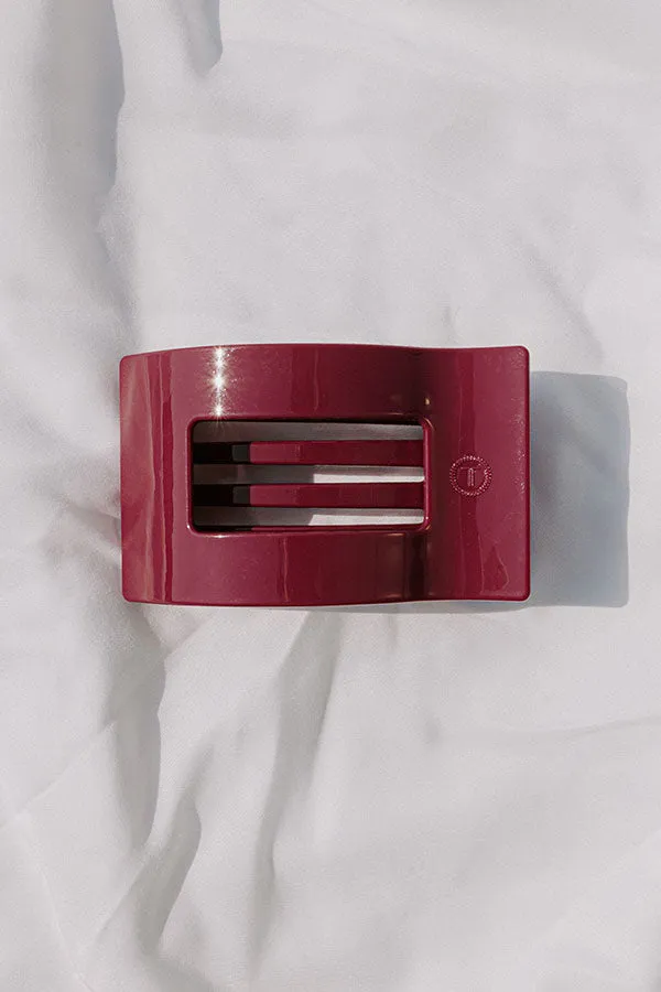 Flat Large Rectangle Hair Claw Clip in Berry sold by Impressions