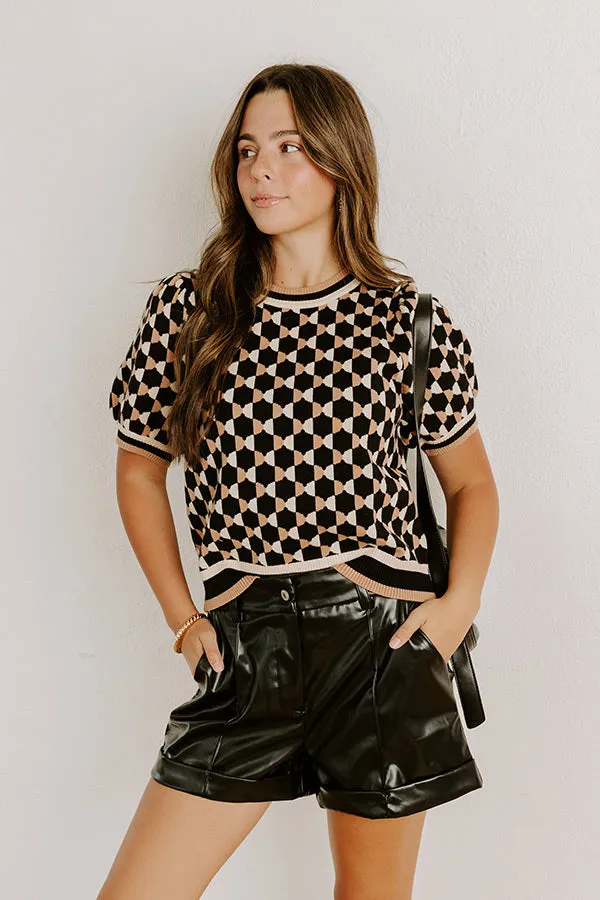 The Cecily High Waist Faux Leather Shorts in Black sold by Impressions product image thumbnail 2