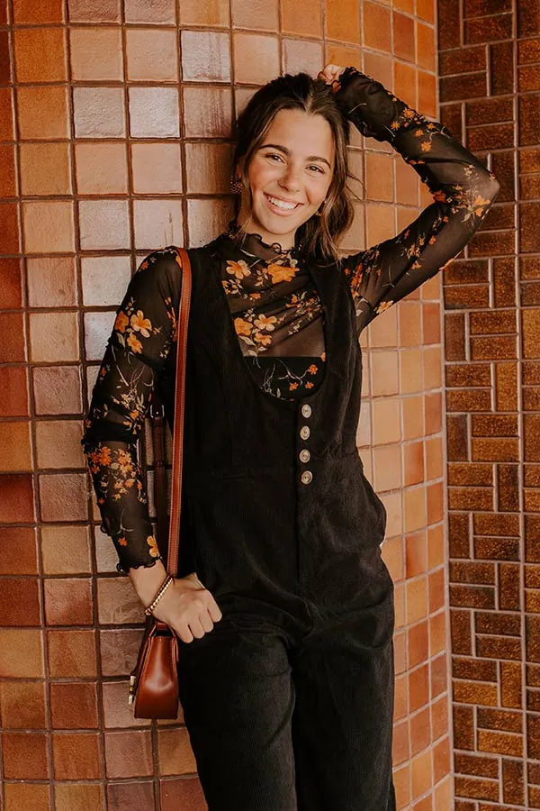 Falling Florals Mesh Top sold by Impressions