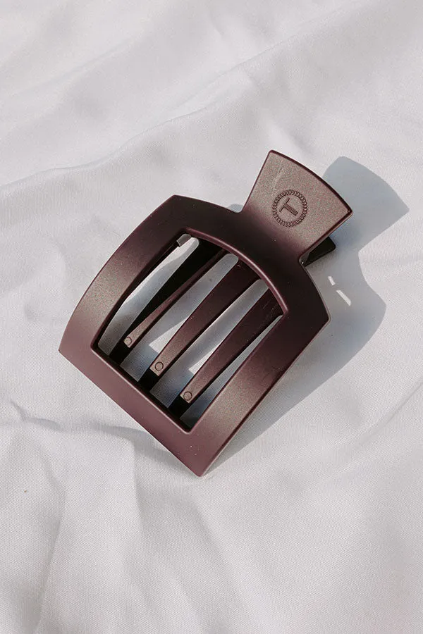 Flat Medium Square Hair Claw Clip in Plum sold by Impressions