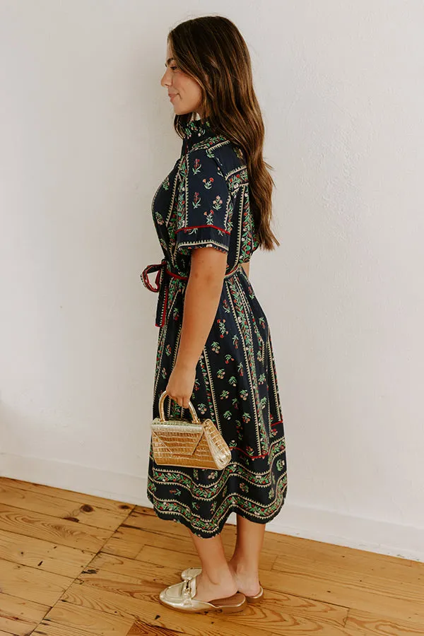 Rosewood Fields Floral Midi Dress in Navy sold by Impressions product image thumbnail 5