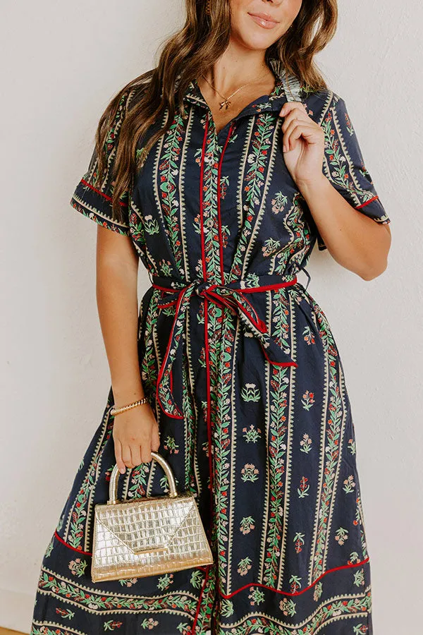 Rosewood Fields Floral Midi Dress in Navy sold by Impressions product image thumbnail 2