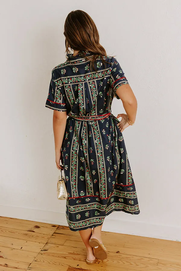 Rosewood Fields Floral Midi Dress in Navy sold by Impressions product image thumbnail 3