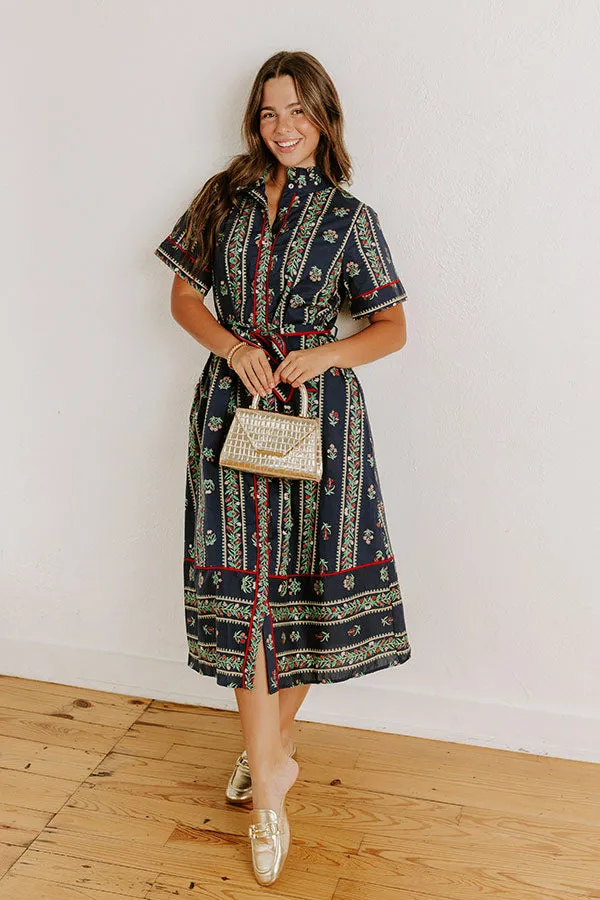 Rosewood Fields Floral Midi Dress in Navy sold by Impressions product image thumbnail 4