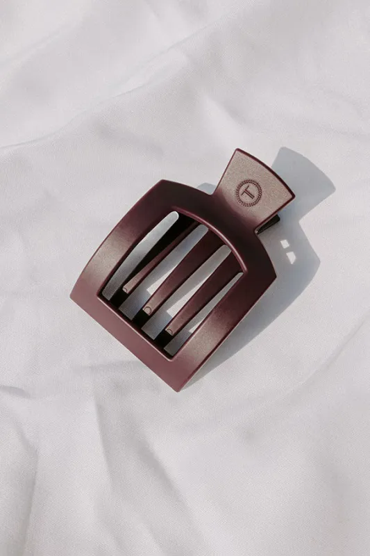 Flat Small Square Hair Claw Clip in Plum sold by Impressions