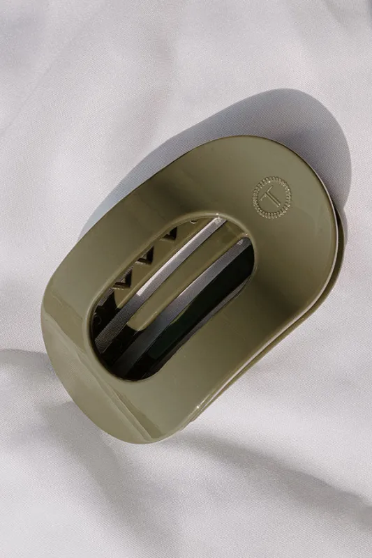 Flat Large Round Hair Claw Clip in Sage sold by Impressions