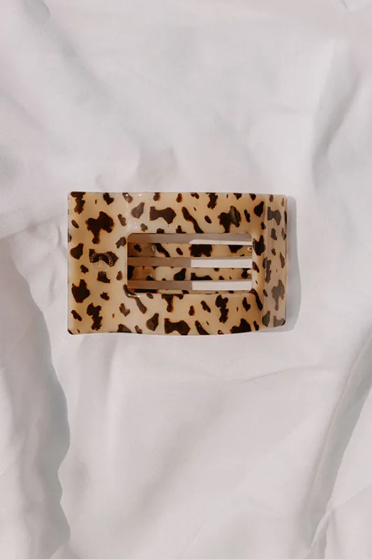 Flat Large Rectangle Hair Claw Clip in Blonde Tortoiseshell sold by Impressions