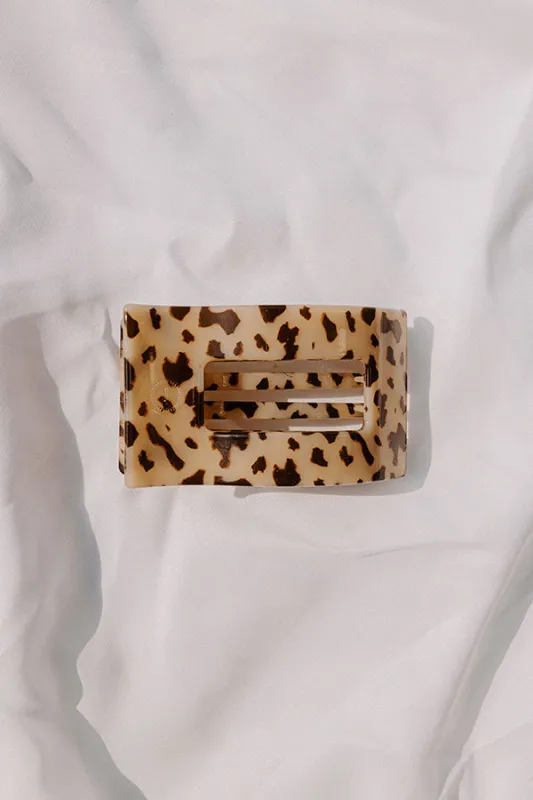 Flat Medium Rectangle Hair Claw Clip in Blonde Tortoiseshell sold by Impressions