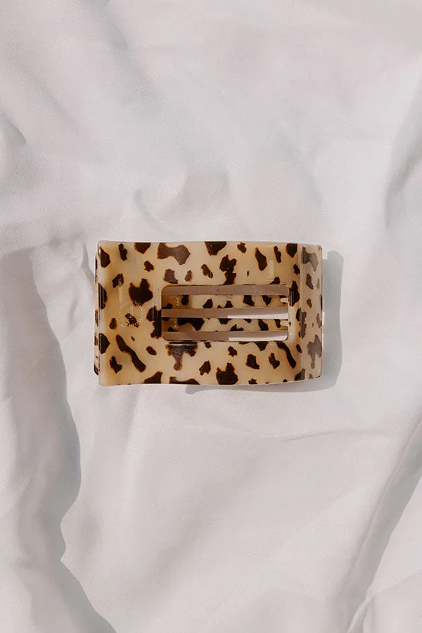 Flat Medium Rectangle Hair Claw Clip in Blonde Tortoiseshell sold by Impressions