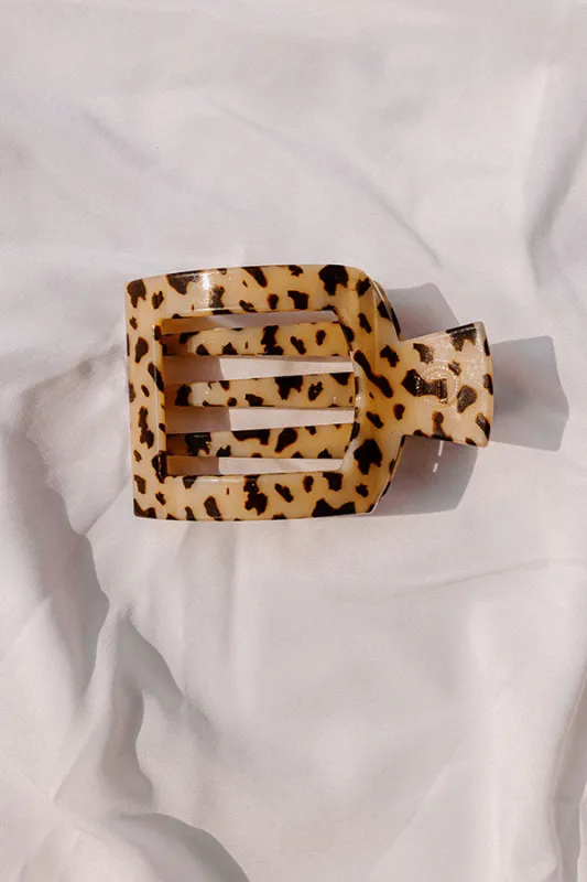 Flat Large Square Hair Claw Clip in Blonde Tortoiseshell sold by Impressions