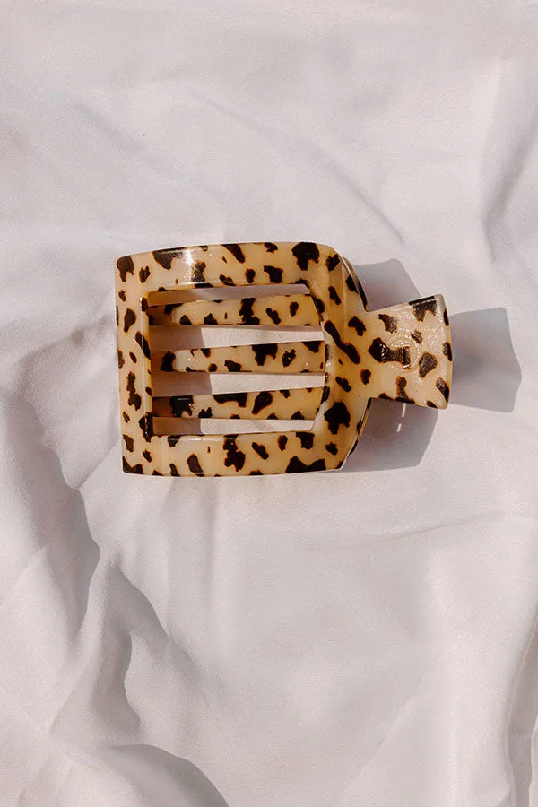 Flat Large Square Hair Claw Clip in Blonde Tortoiseshell sold by Impressions