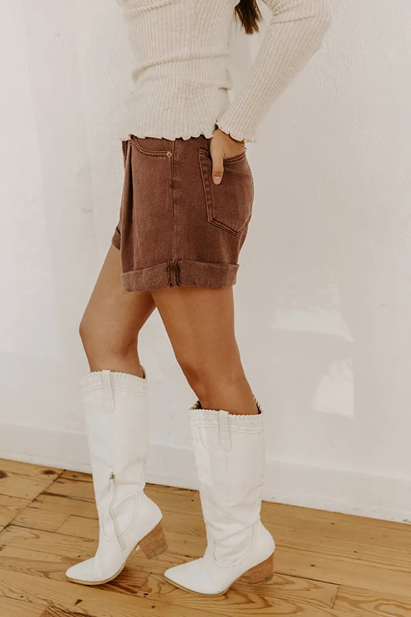 The Milly High Waist Shorts in Hazelnut sold by Impressions product image thumbnail 5