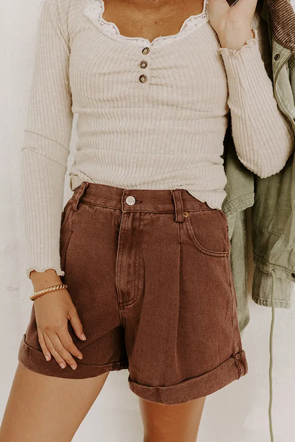 The Milly High Waist Shorts in Hazelnut sold by Impressions product image thumbnail 2