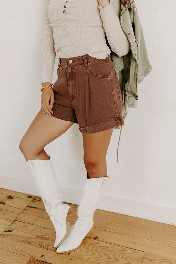 The Milly High Waist Shorts in Hazelnut sold by Impressions product image thumbnail 3