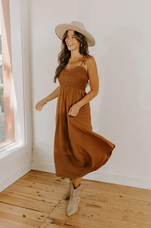 Inner Harmony Smocked Midi Dress sold by Impressions