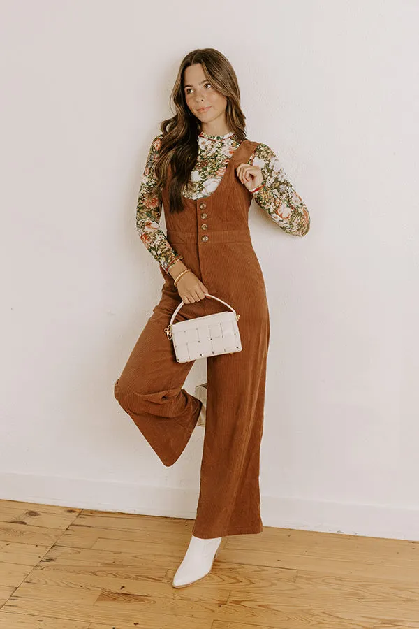 Falling For You Corduroy Jumpsuit in Mocha sold by Impressions