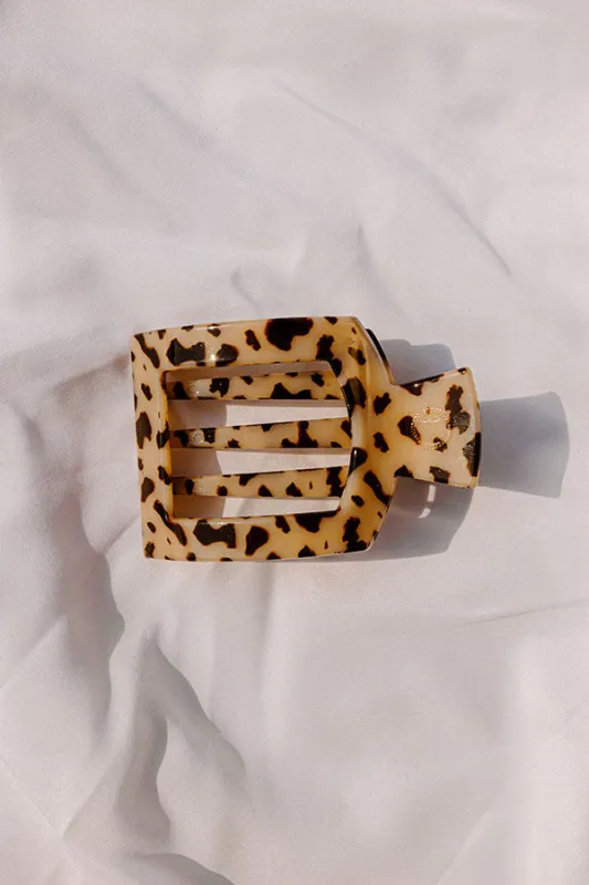 Flat Medium Square Hair Claw Clip in Blonde Tortoiseshell sold by Impressions