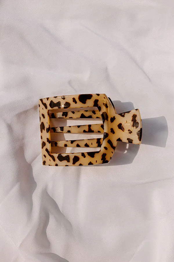 Flat Medium Square Hair Claw Clip in Blonde Tortoiseshell sold by Impressions