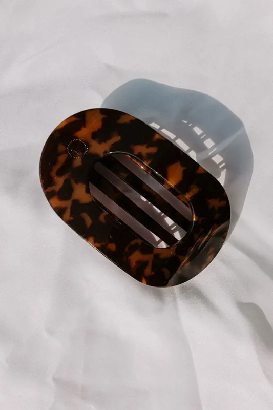 Flat Large Round Hair Claw Clip in Tortoiseshell sold by Impressions