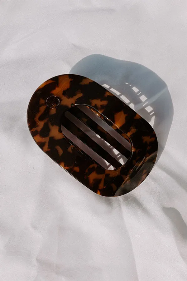 Flat Large Round Hair Claw Clip in Tortoiseshell sold by Impressions