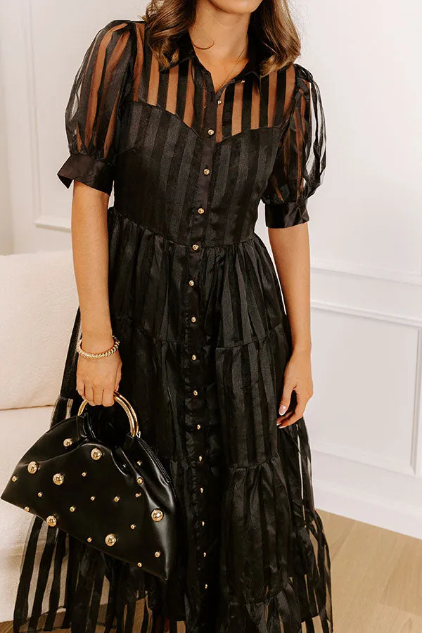 Pinot Noir Sippin Organza Midi Dress sold by Impressions product image thumbnail 3