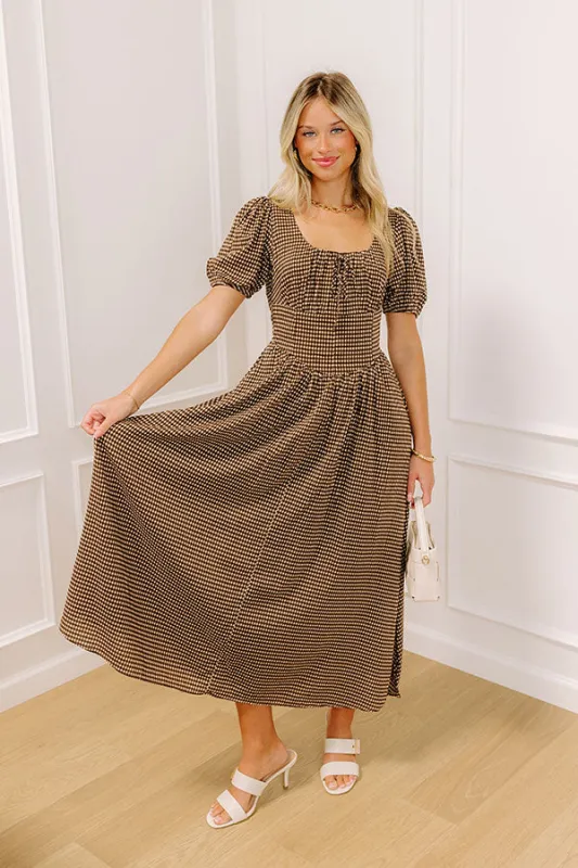 Sweet Sunset Gingham Midi Dress sold by Impressions