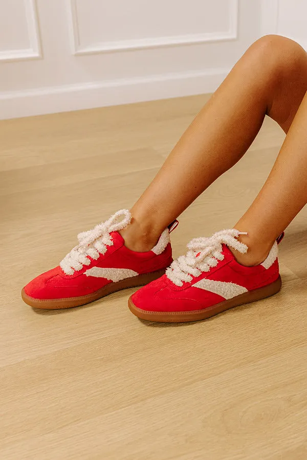 Wylder Faux Suede Sneaker in Red sold by Impressions