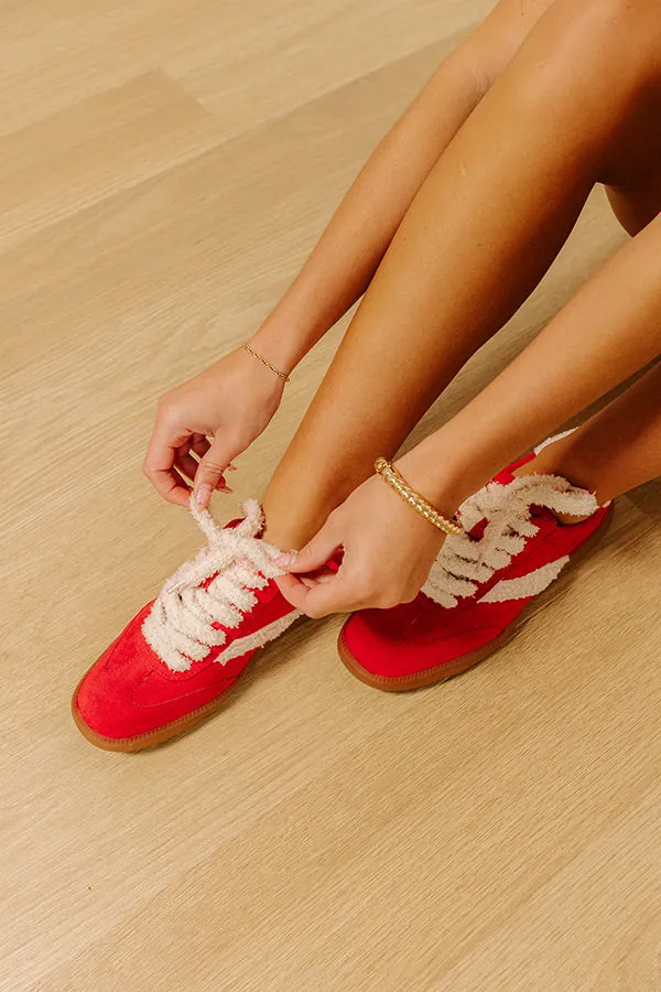 Wylder Faux Suede Sneaker in Red sold by Impressions product image thumbnail 2