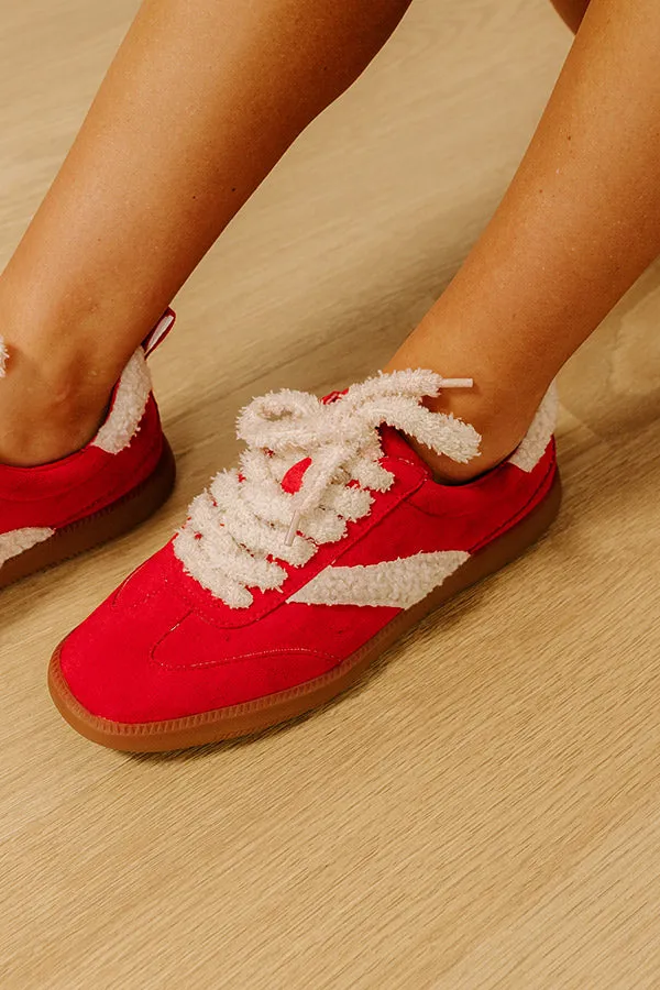 Wylder Faux Suede Sneaker in Red sold by Impressions product image thumbnail 3