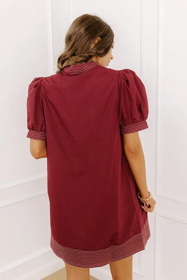 Patio Views Mini Dress in Wine sold by Impressions product image thumbnail 3