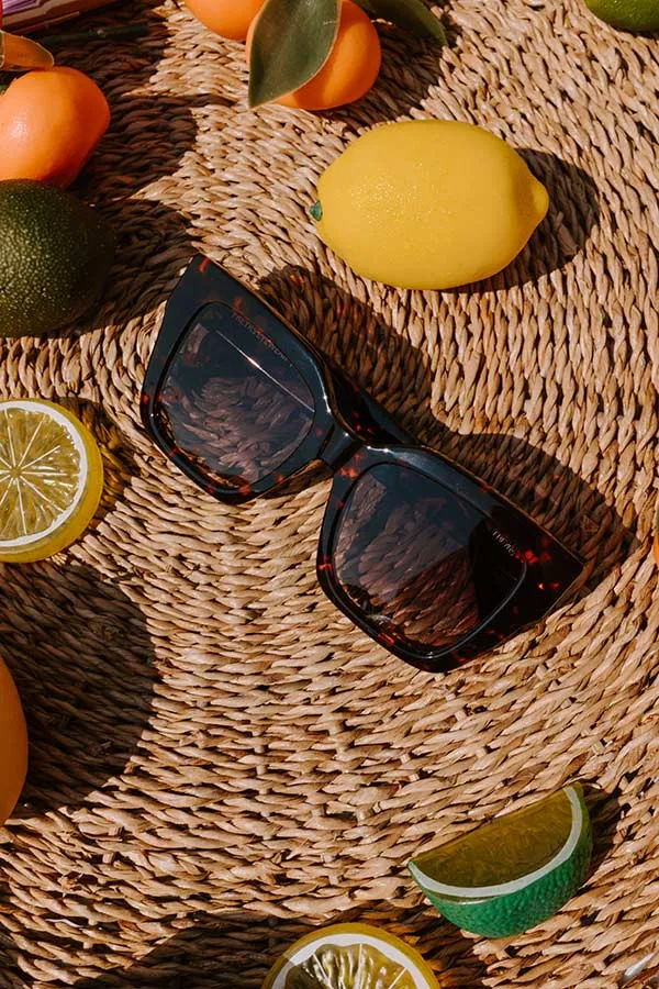 Freyrs Bon Chic Oversized Square Sunglasses in Tortoiseshell sold by Impressions