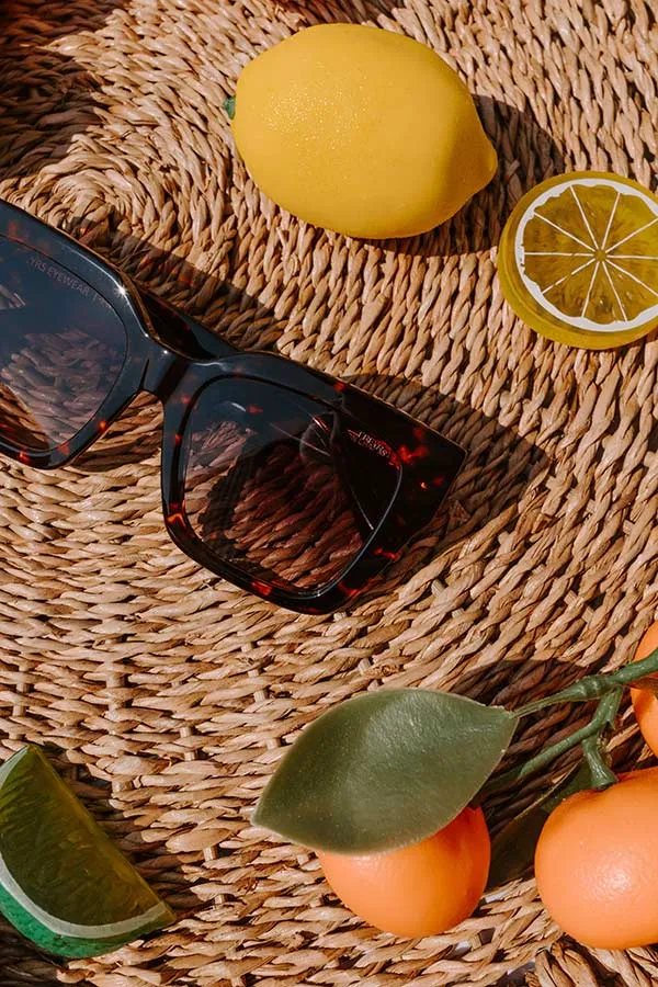 Freyrs Bon Chic Oversized Square Sunglasses in Tortoiseshell sold by Impressions product image thumbnail 2