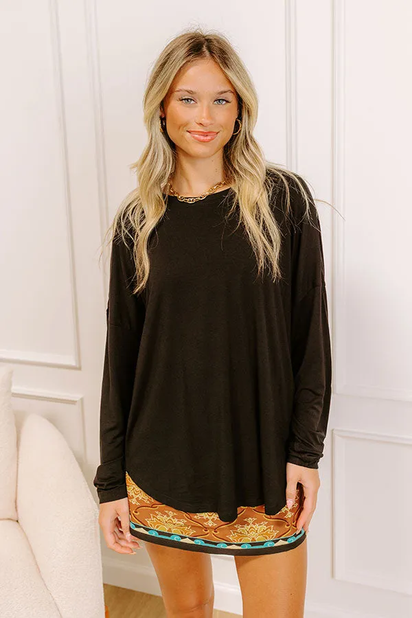 The First Chill Long Sleeve Tee in Black sold by Impressions