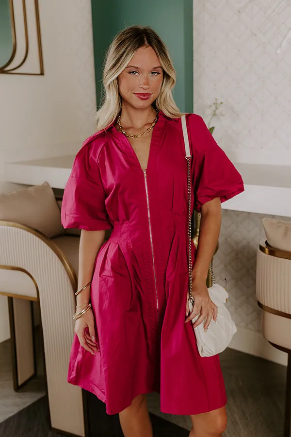 Napa Girls Trip Mini Dress in Berry sold by Impressions product image thumbnail 2