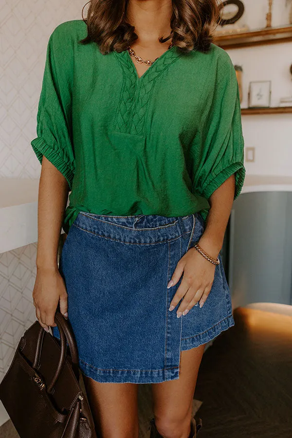 Cambridge Mimosas Shift Top in Green sold by Impressions product image thumbnail 2