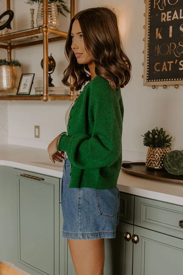 Classic Charm Knit Cardigan in Green sold by Impressions product image thumbnail 4