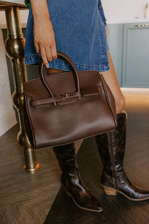 Midtown Charm Faux Leather Purse in Chestnut sold by Impressions