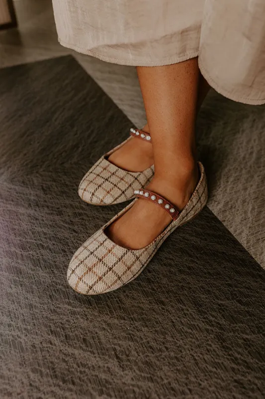 Tea Time Plaid Flats sold by Impressions