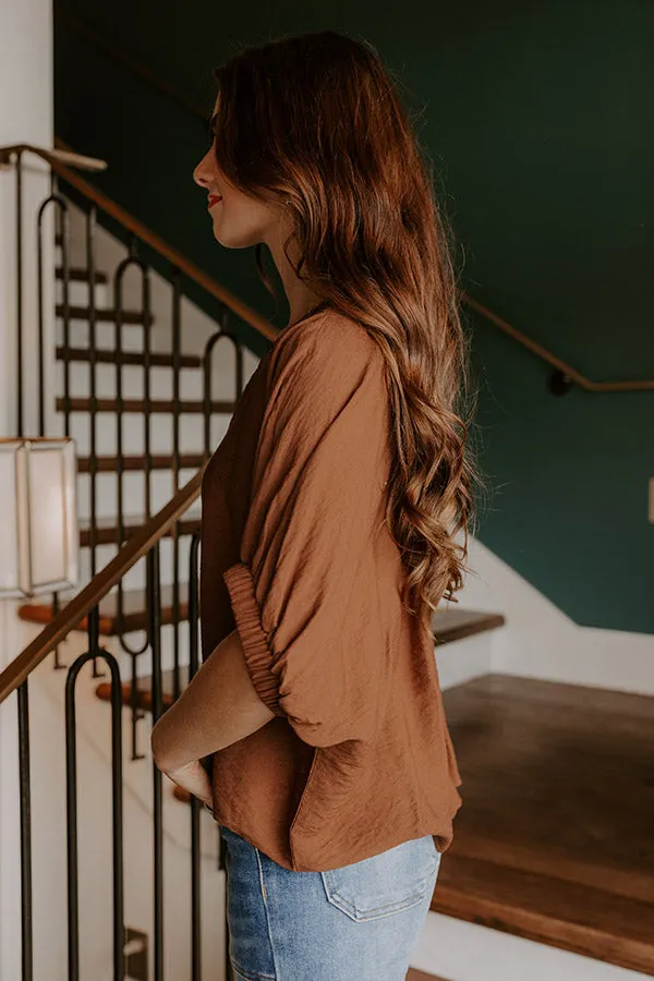 Cambridge Mimosas Shift Top in Chocolate sold by Impressions product image thumbnail 5