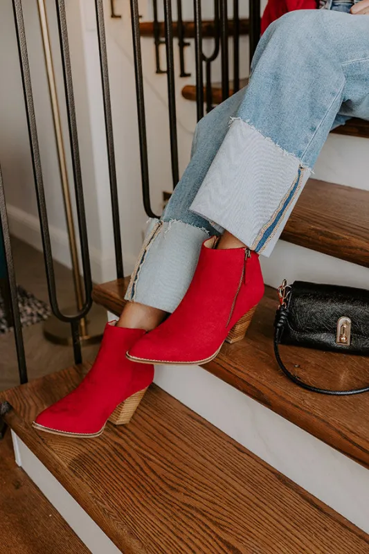 High Standards Faux Suede Bootie sold by Impressions