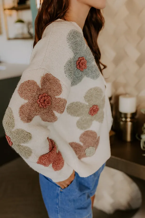 Pop Of Color Floral Knit Cardigan sold by Impressions product image thumbnail 5