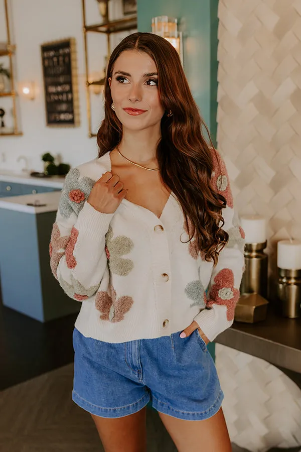 Pop Of Color Floral Knit Cardigan sold by Impressions product image thumbnail 3