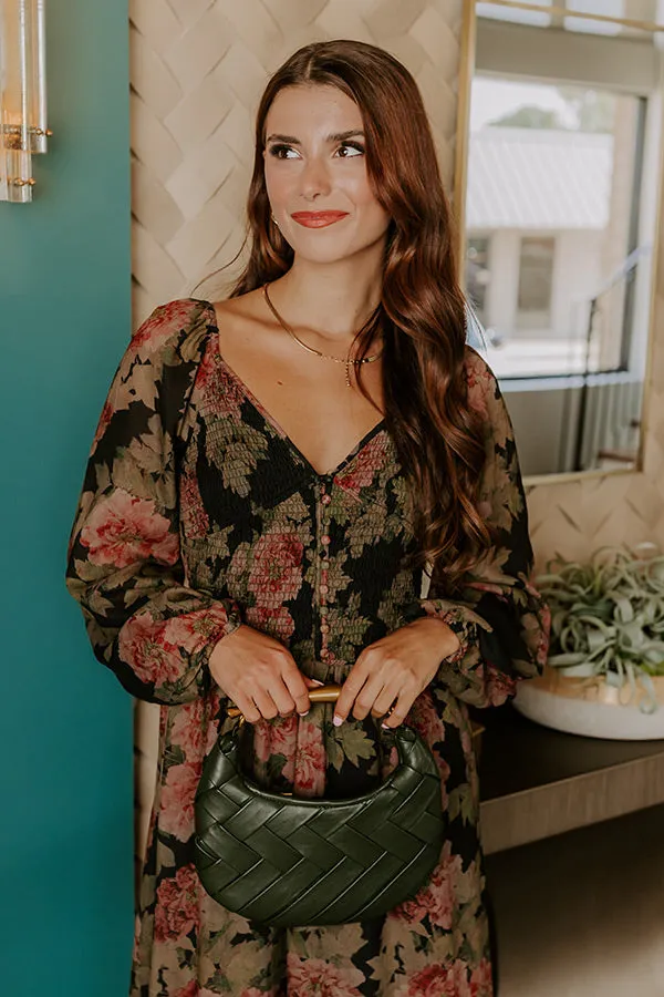 Secret Garden Floral Smocked Midi Dress sold by Impressions product image thumbnail 3