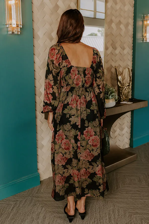 Secret Garden Floral Smocked Midi Dress sold by Impressions product image thumbnail 5