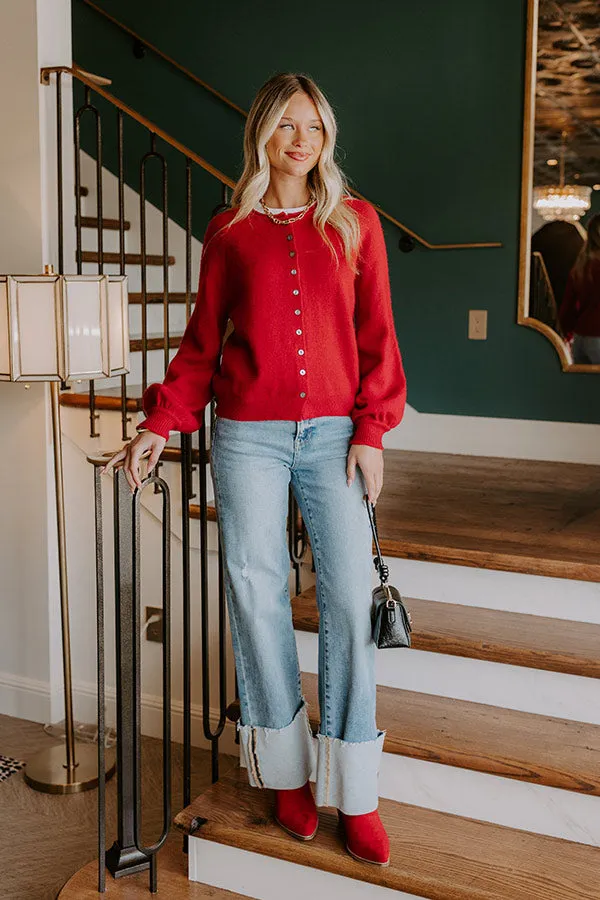 Classic Charm Knit Cardigan in Red sold by Impressions product image thumbnail 2