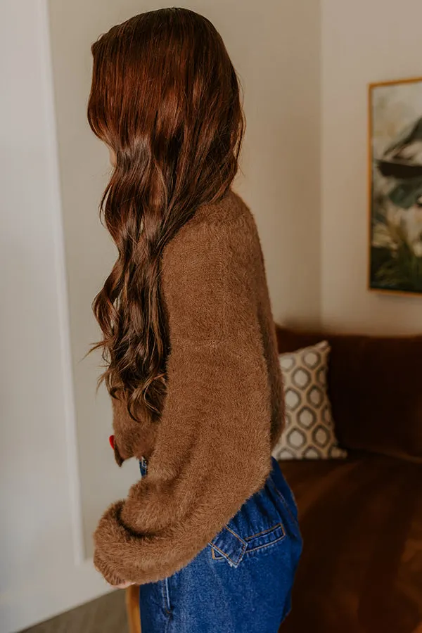 Chocolate Hearts Eyelash Knit Cardigan sold by Impressions product image thumbnail 5