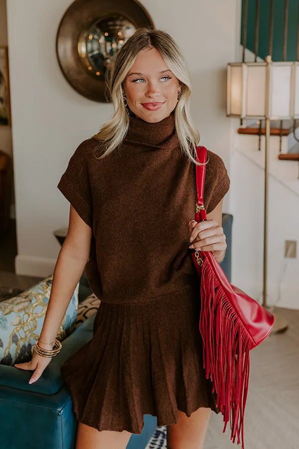 The Vineyard Affair Knit Top in Chocolate sold by Impressions product image thumbnail 2